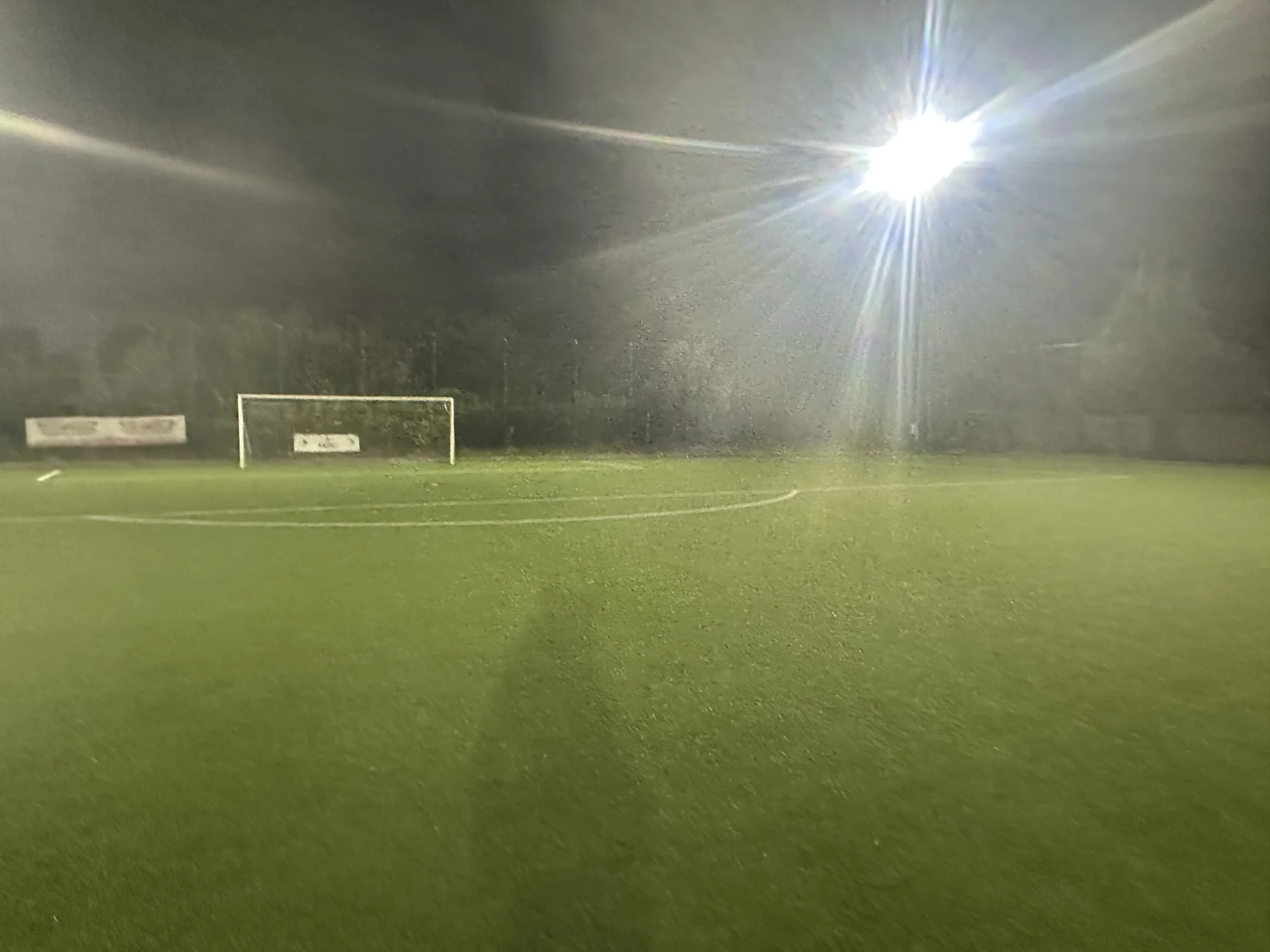 Het lichtbeeld rond de doelzone van ESA Bottelare na de relighting