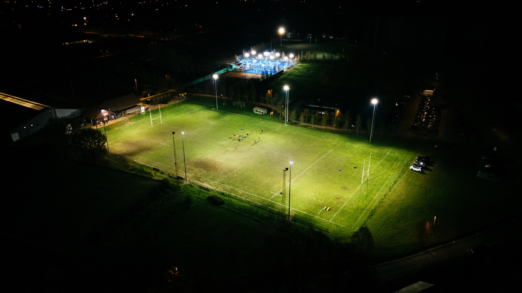 Sportverlichting bij Rugbyclub Laakdal
