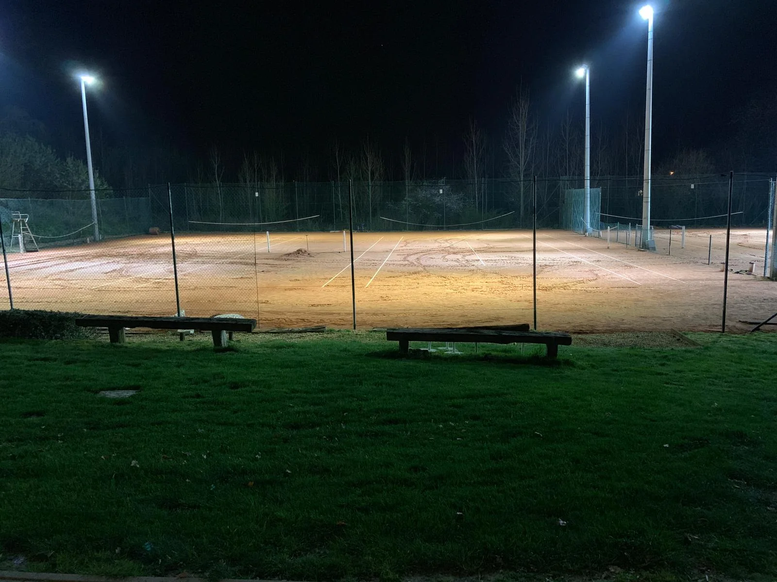 Sportverlichting bij TC Brakel