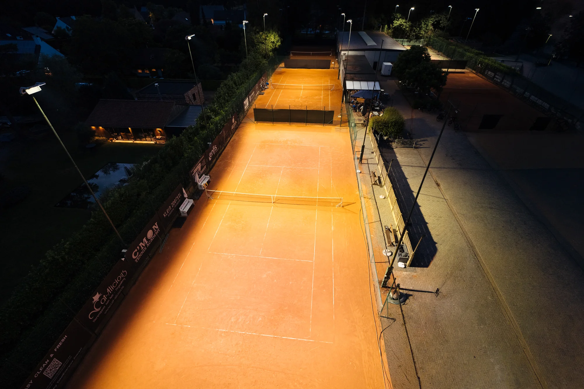 Sportverlichting bij TC De Kievit