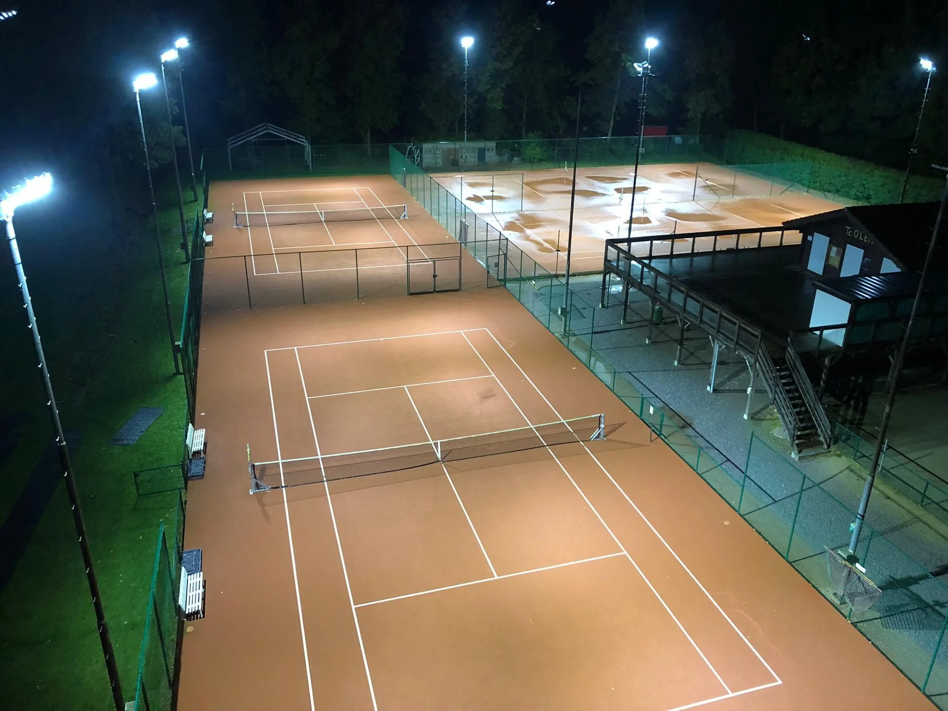 Sportverlichting bij TC Olen